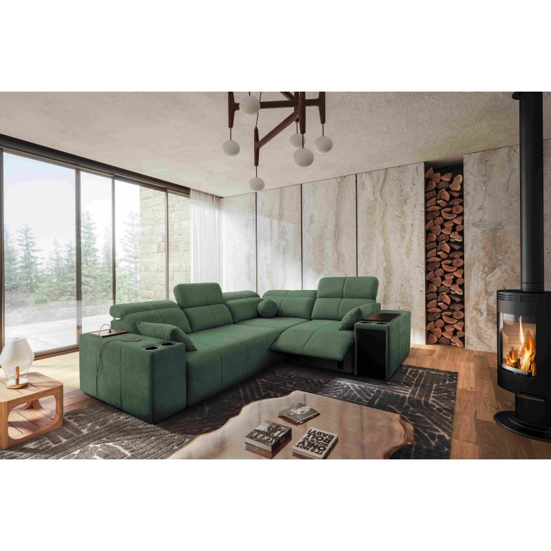 Milano II Mix corner sofa with sleeping and relaxation function, Plecionka, Verita 75 Milano II Mix corner sofa with sleeping and relaxation function, Plecionka, Verita 75