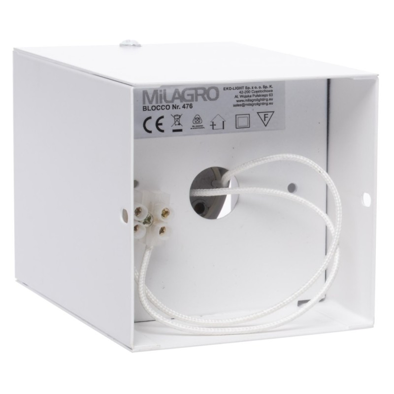 Lámpara de Techo Blocco Blanco 1x7W GU10 Led Lámpara de Techo Blocco Blanco 1x7W GU10 Led