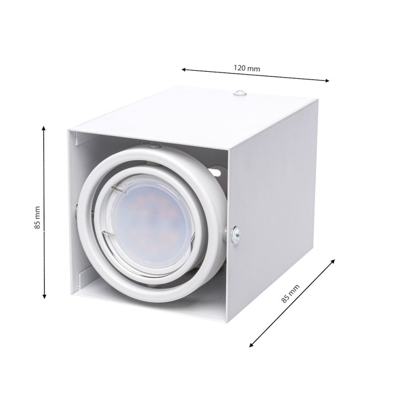 Lámpara de Techo Blocco Blanco 1x7W GU10 Led Lámpara de Techo Blocco Blanco 1x7W GU10 Led
