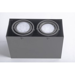 LAMPA SUFITOWA BLOCCO SZARY 2x7W GU10 LED LAMPA SUFITOWA BLOCCO SZARY 2x7W GU10 LED