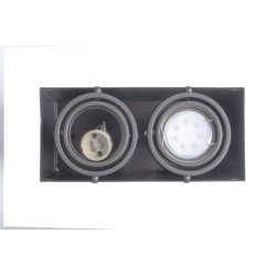 LAMPA SUFITOWA BLOCCO SZARY 2x7W GU10 LED LAMPA SUFITOWA BLOCCO SZARY 2x7W GU10 LED