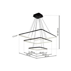 NIX BLACK 117W LED PENDANT LIGHT NIX BLACK 117W LED PENDANT LIGHT