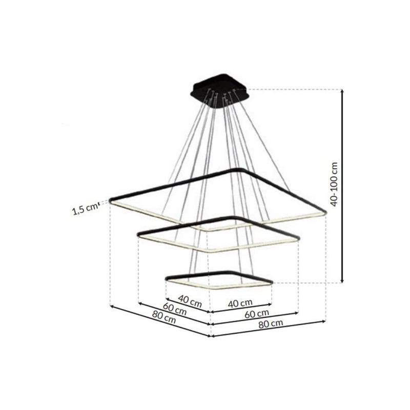 NIX BLACK 117W LED PENDANT LIGHT NIX BLACK 117W LED PENDANT LIGHT