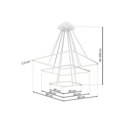 ПІДВІСНА ЛАМПА NIX WHITE 117W LED ПІДВІСНА ЛАМПА NIX WHITE 117W LED