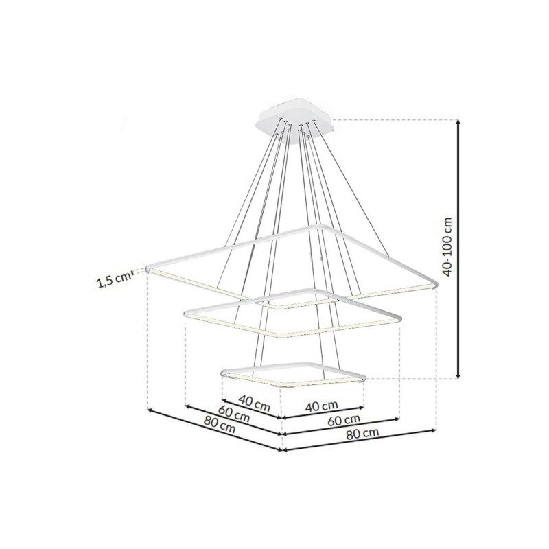 LÁMPARA COLGANTE NIX WHITE 117W LED LÁMPARA COLGANTE NIX WHITE 117W LED