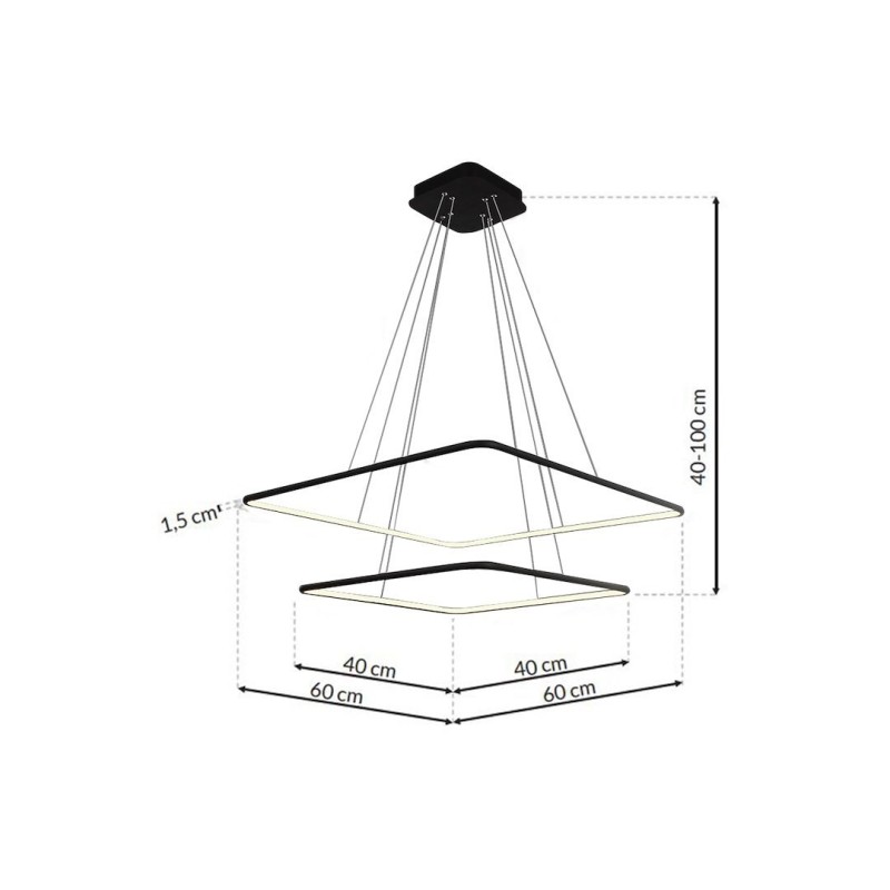 ПІДВІСНА ЛАМПА NIX BLACK 50W LED ПІДВІСНА ЛАМПА NIX BLACK 50W LED