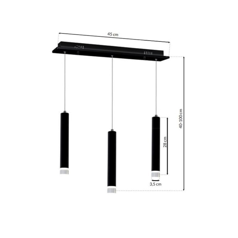 CARBON HANGING LAMP 3X5W LED CARBON HANGING LAMP 3X5W LED