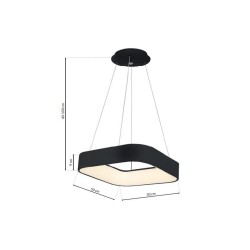ASTRO BLACK PENDANT LAMP 40W LED 3000K-4000K ASTRO BLACK PENDANT LAMP 40W LED 3000K-4000K