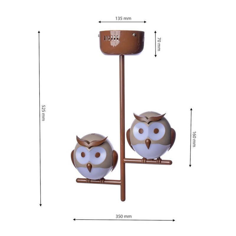 CEILING LAMP OWL 2XG9 LED CEILING LAMP OWL 2XG9 LED
