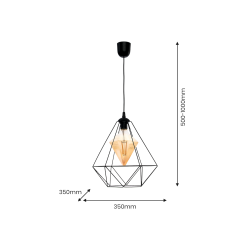 ALAMBRE BLACK hanging lamp 1xE27 4W bulb included ALAMBRE BLACK hanging lamp 1xE27 4W bulb included