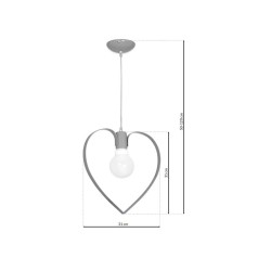 Lampa wisząca AMORE GREY 1xE27 Lampa wisząca AMORE GREY 1xE27