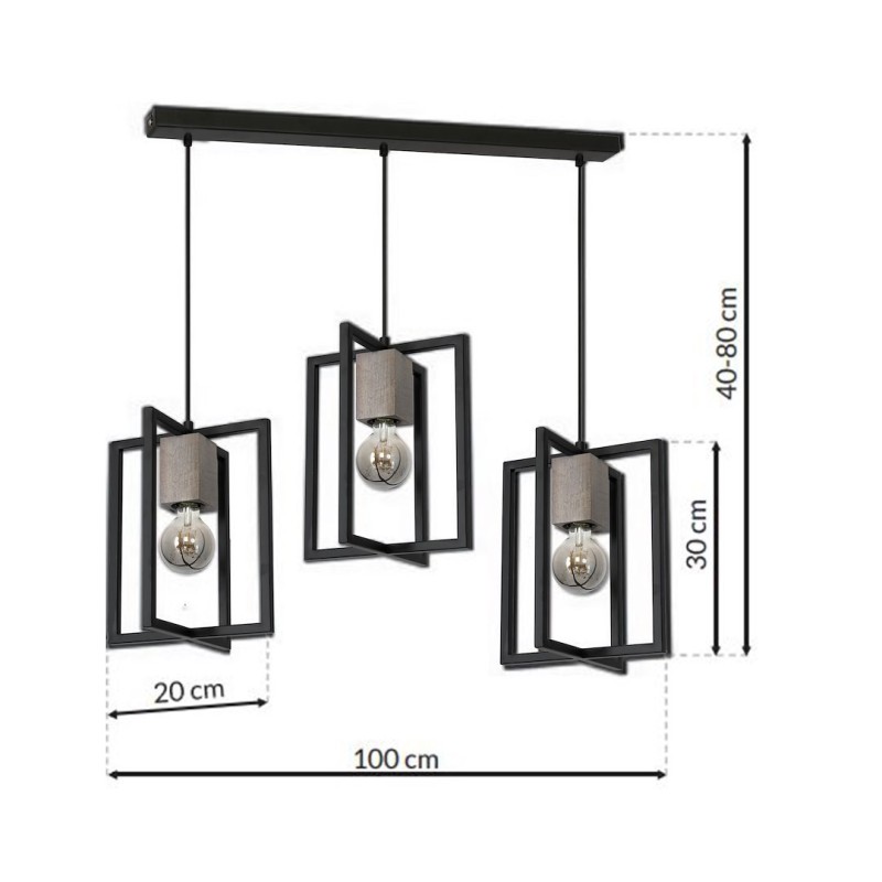 Lampa Wisząca Ralph 3xE27 Lampa Wisząca Ralph 3xE27
