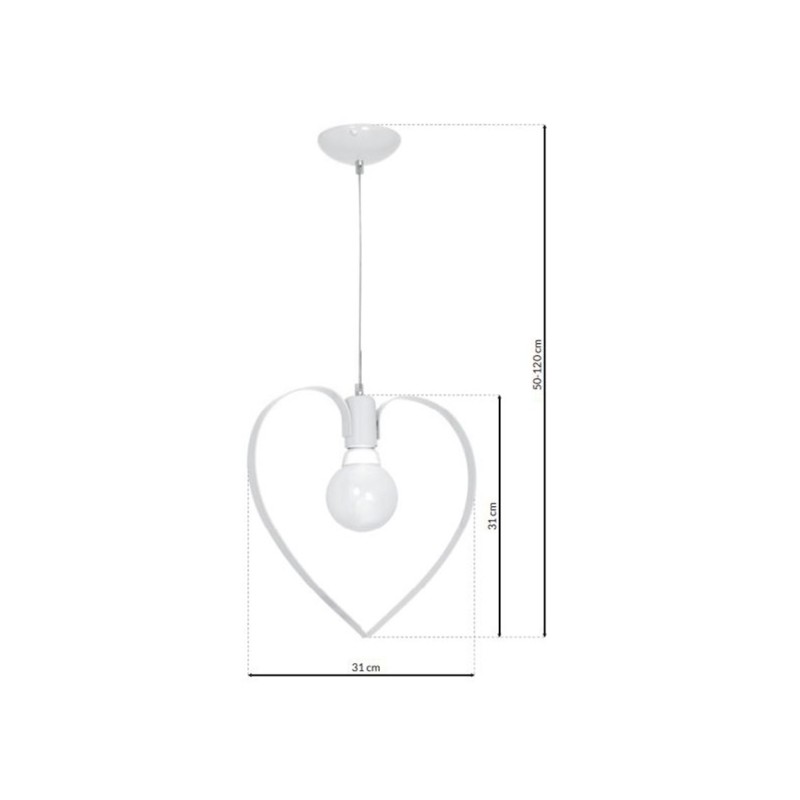 Lampa wisząca Amore 1xE27 Biały Lampa wisząca Amore 1xE27 Biały