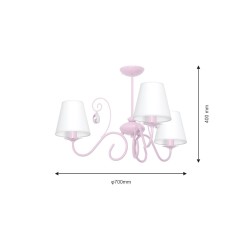 Chandelier SARA PINK 3xE14 Chandelier SARA PINK 3xE14