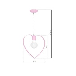 AMORE PINK Hanging Lamp 1xE27 AMORE PINK Hanging Lamp 1xE27