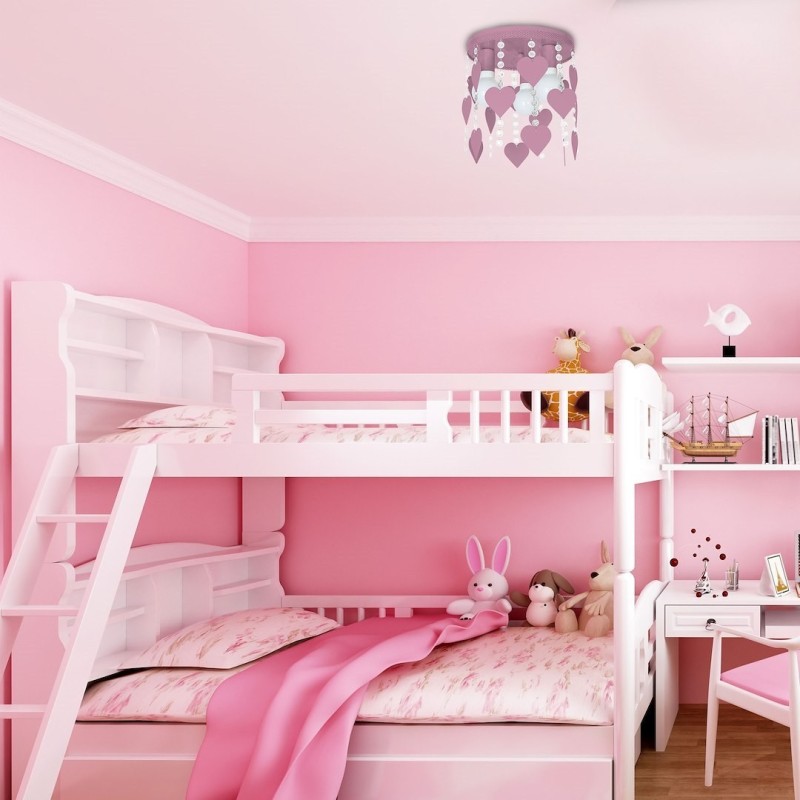 Lampa Sufitowa CORAZON VIOLET 3xE27 Lampa Sufitowa CORAZON VIOLET 3xE27