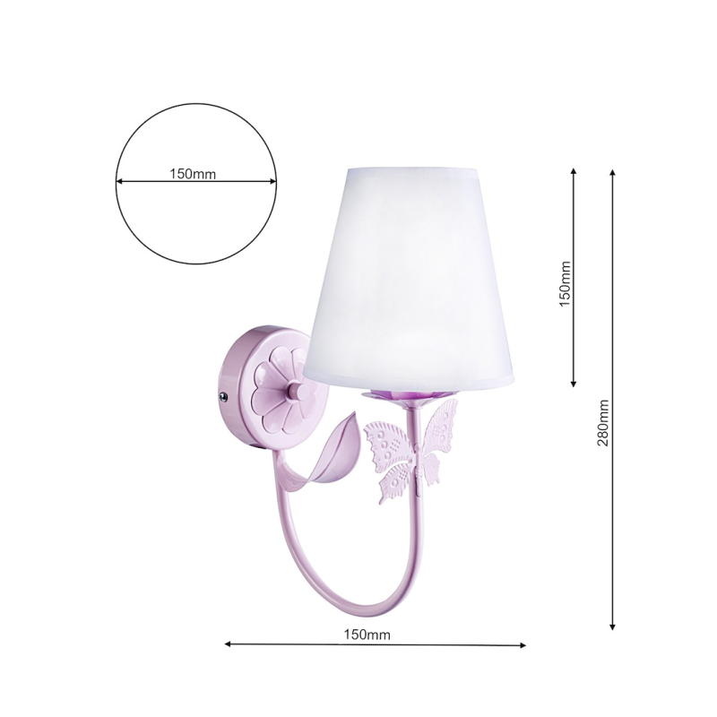 Kinkiet ALICE PINK 1xE14 Kinkiet ALICE PINK 1xE14