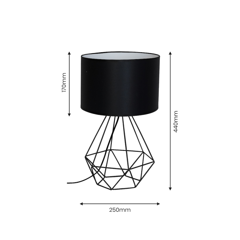 Lampka nocna BASKET BLACK 1xE27 Lampka nocna BASKET BLACK 1xE27