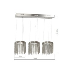 CASCATA SATIN 54W LED PENDANT LAMP CASCATA SATIN 54W LED PENDANT LAMP