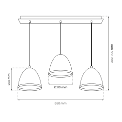 Lampa wisząca STUDIO WHITE 3xE27 Lampa wisząca STUDIO WHITE 3xE27