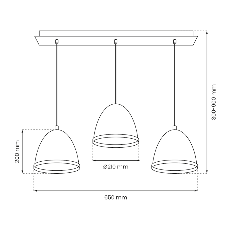 Lampa wisząca STUDIO WHITE 3xE27 Lampa wisząca STUDIO WHITE 3xE27