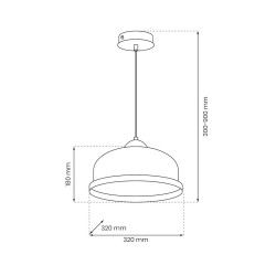 STUDIO WHITE Hanging Lamp 1xE27 STUDIO WHITE Hanging Lamp 1xE27