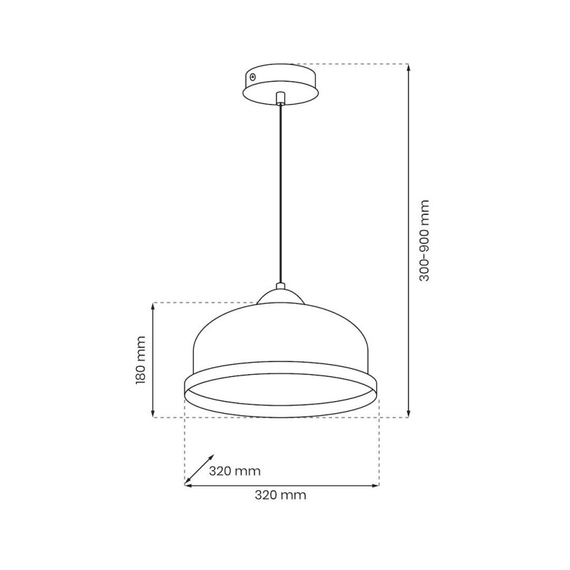 STUDIO WHITE Hanging Lamp 1xE27 STUDIO WHITE Hanging Lamp 1xE27