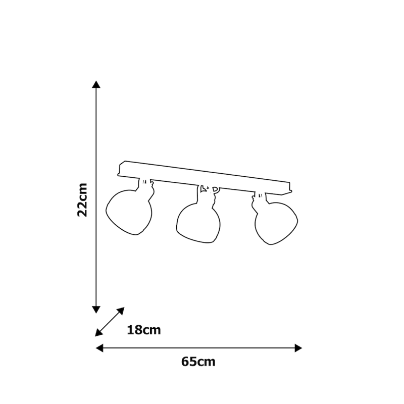 Lampa sufitowa Oval 3xE27 Biały Lampa sufitowa Oval 3xE27 Biały