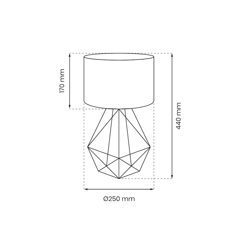 BASKET GRAY night lamp 1xE27 BASKET GRAY night lamp 1xE27