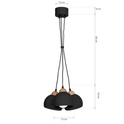 DAMA BLACK pendant lamp 3xE27 DAMA BLACK pendant lamp 3xE27