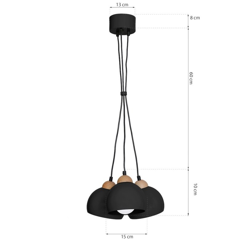 DAMA BLACK pendant lamp 3xE27 DAMA BLACK pendant lamp 3xE27
