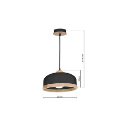 STUDIO BLACK Hanging Lamp 1xE27 STUDIO BLACK Hanging Lamp 1xE27