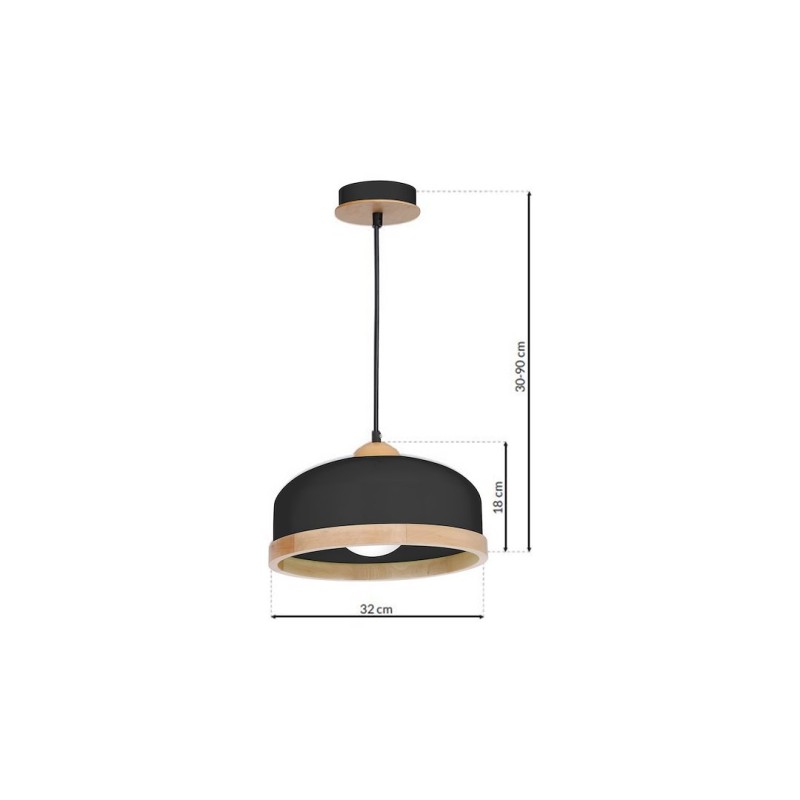 STUDIO BLACK Hanging Lamp 1xE27 STUDIO BLACK Hanging Lamp 1xE27
