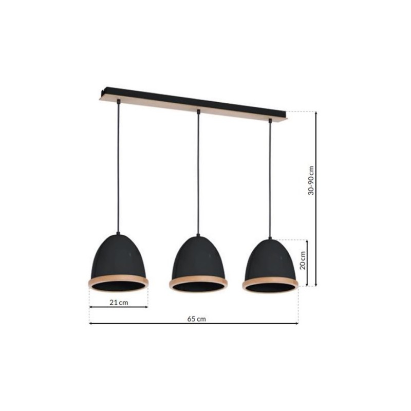 Lampa wisząca STUDIO BLACK 3xE27 Lampa wisząca STUDIO BLACK 3xE27