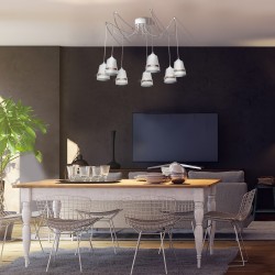Lampa Wisząca APOLLO WHITE 7xE27 Lampa Wisząca APOLLO WHITE 7xE27