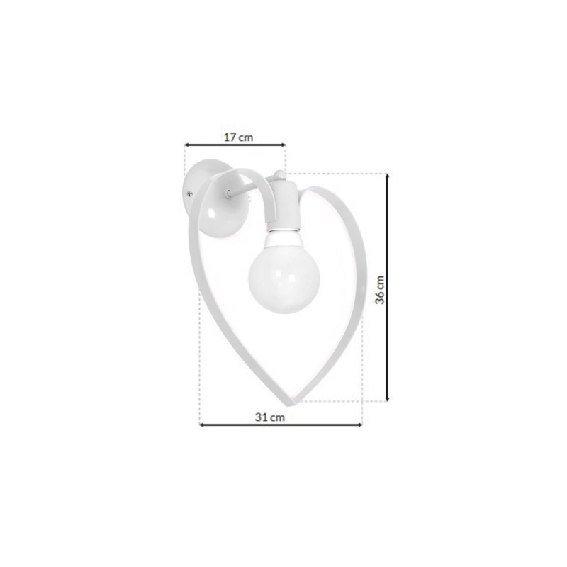 Amore Wall Lamp 1xE27 White Amore Wall Lamp 1xE27 White