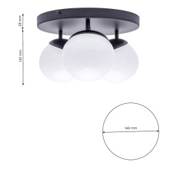 Lampa sufitowa SFERA BLACK 3xE14 Lampa sufitowa SFERA BLACK 3xE14