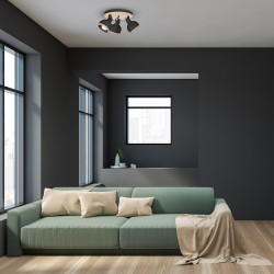 Deckenleuchte OVAL BLACK 3xE27 Deckenleuchte OVAL BLACK 3xE27