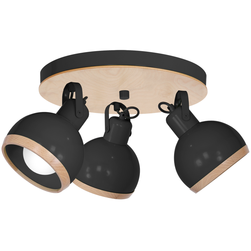 Lampa sufitowa OVAL BLACK 3xE27 Lampa sufitowa OVAL BLACK 3xE27