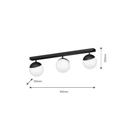 Lámpara de techo SFERA BLACK 3xE14 Lámpara de techo SFERA BLACK 3xE14
