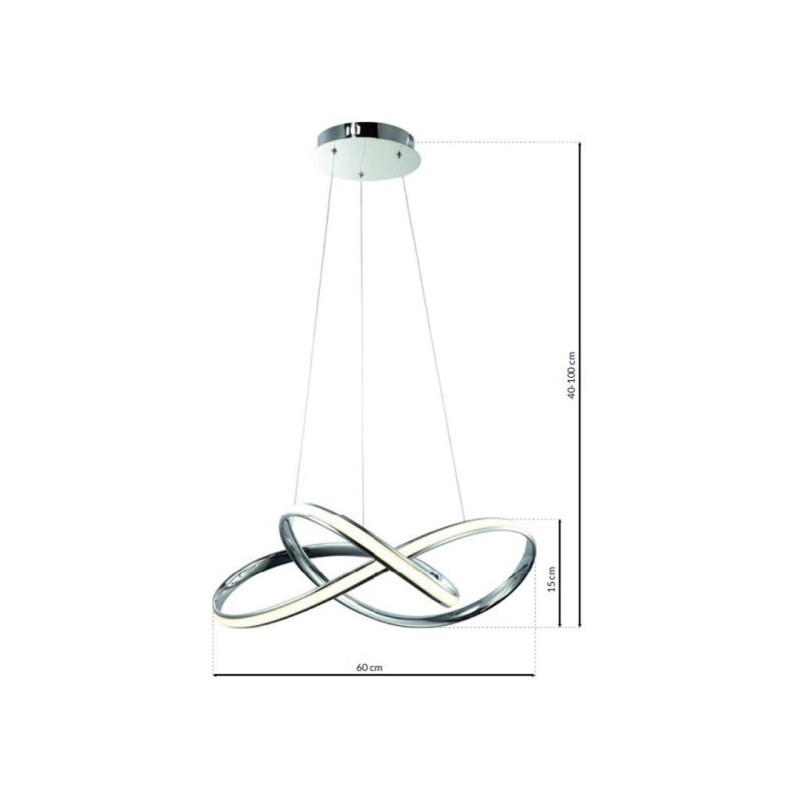 CAPPIO CHROME 36W LED PENDANT LAMP CAPPIO CHROME 36W LED PENDANT LAMP