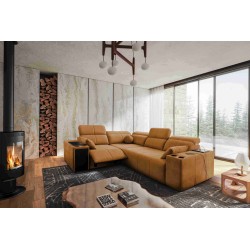 Milano II Mix Corner Sofa with Sleeping and Relax Function, Plecionka, Verita 54