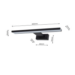 SHINE BLACK Wall Lamp 30cm 7W LED SHINE BLACK Wall Lamp 30cm 7W LED