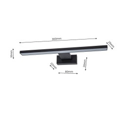 SHINE BLACK Wall Lamp 30cm 7W LED SHINE BLACK Wall Lamp 30cm 7W LED