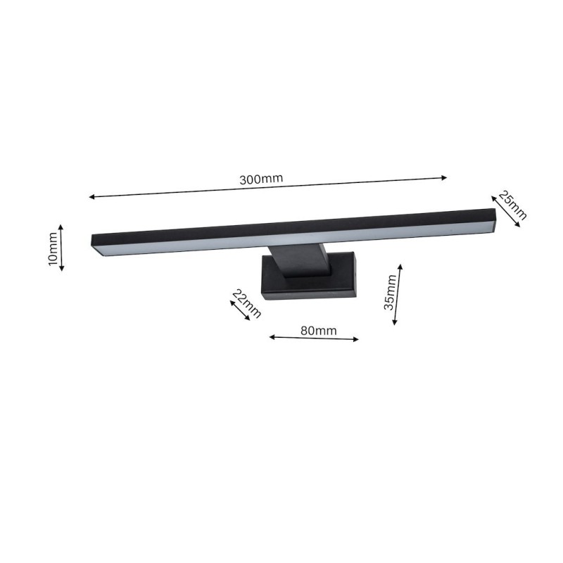 SHINE BLACK Wall Lamp 30cm 7W LED SHINE BLACK Wall Lamp 30cm 7W LED