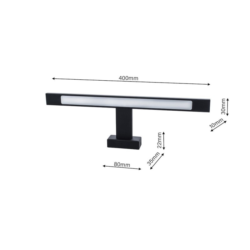 SHINE BLACK Wall Lamp 40cm 7W LED SHINE BLACK Wall Lamp 40cm 7W LED
