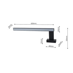 SHINE BLACK 45cm 11W LED Wall Sconce SHINE BLACK 45cm 11W LED Wall Sconce