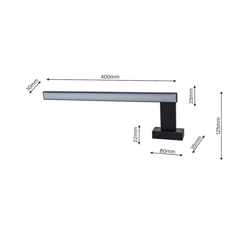 SHINE BLACK 45cm 11W LED Wall Sconce SHINE BLACK 45cm 11W LED Wall Sconce