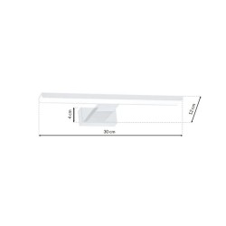 Kinkiet Shine 30cm 7W LED Biały Kinkiet Shine 30cm 7W LED Biały