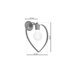 Kinkiet AMORE GREY 1xE27 Kinkiet AMORE GREY 1xE27